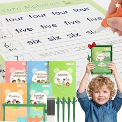 Reusable Magic Grooved Handwriting Copybook for Kids Ages 3-8