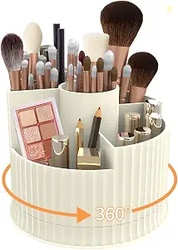 360 Rotating Makeup Brush Holder Makeup Organizers, Skincare & Nail Po
