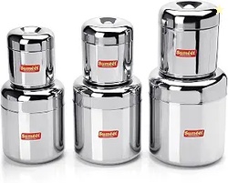 Sumeet Stainless Steel Vertical Utility Canisters/Ubha Dabba/Storage C