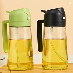 2-in-1 Oil Sprayer and Dispenser for Kitchen- 2 x 16 oz Pack Never Dri