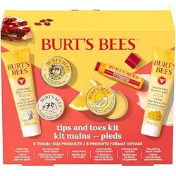 Burt's Bees Tips and Toes Kit Gift Set 6 Travel Size Products