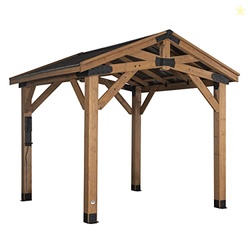 Backyard Discovery Norwood 10' x 10' Cedar Wood Outdoor Gazebo Pavilio