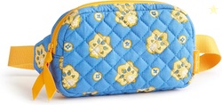 Vera Bradley Premium Cotton Large Travel Duffel Bag Royal Blue/Red Ban