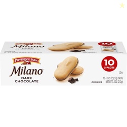 Pepperidge Farm Milano Cookies, Dark Chocolate, 10 Packs, 2 Cookies pe