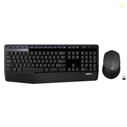 Logitech MK345 Full Size Wireless Keyboard and Mouse Combo - Black