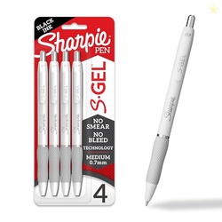 Sharpie S-Gel Gel Pens, Black Ink, Medium Point (0.7mm), 4 Count - Bac
