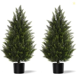 Vitalismo Artificial Topiary Cedar Trees 3FT Tall 2 Sets for Outdoor/I