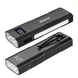 Banral Rechargeable EDC Flashlight, Small Magnetic Flat Pocket Flashli