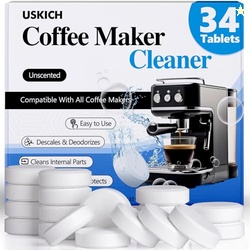 USKICH 34 Pack Coffee Machine Cleaner Tablets,Coffee Maker Cleaner Tab