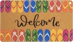 Summer Welcome Faux Coir Doormat Outdoor Entrance Dirt Trapping Mat 17