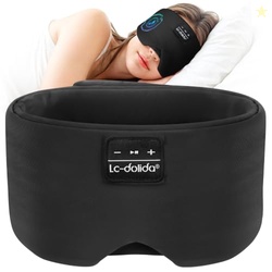 LC-dolida Bluetooth 5.4 Sleep Mask, Ice Silk Sleep Headphones for Side
