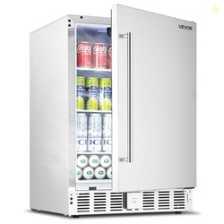 VEVOR 24-Inch Indoor/Outdoor Beverage Refrigerator, 150 QT Freestandin