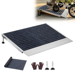 VEVOR Threshold Ramp for Doorways, 24 x 35.8 in, Platform Aluminum Whe