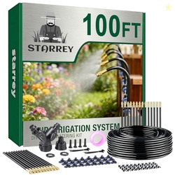 Starrey Drip Irrigation System, 2026-Upgrade 100Ft 1/4" Garden Waterin