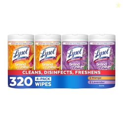 Lysol Disinfecting Wipes, Multi-Surface, Lavender + Mango, 80 ct. (4 P