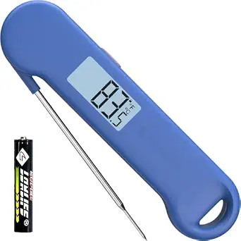 0.5 Sec Instant Read Meat Thermometer Digital for Outdoor Fryer, Black