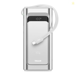 TALIX Portable Charger 100W, 10000mAh Power Bank with Built-in USB-C C