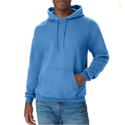 Hanes Men's Pullover EcoSmart Hooded Sweatshirt, denim blue, Medium
