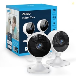 GNCC 2.4GHz Indoor Security Camera for Home, 1080P Baby & Pet Cam, 2-P