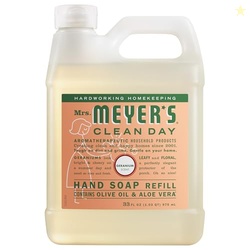 MRS. MEYER'S CLEAN DAY Hand Soap Refill, Geranium Scent, 33 Fl Oz Bott