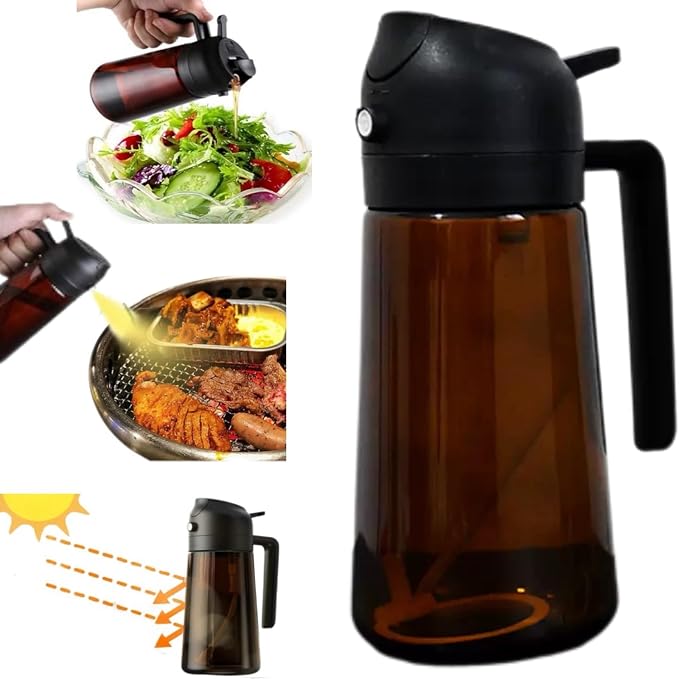 2 In1 Olive Oil Edible oil Dispenser for Kitchen 16oz Oil Sprayer Bott