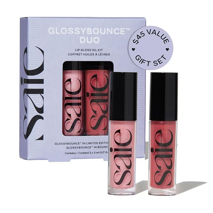 Saie Glossybounce High-Shine Hydrating Lip Gloss Oil - Sheer Tinted Li