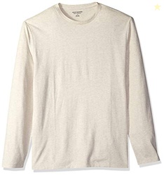 Amazon Essentials Men's Regular-Fit Long-Sleeve T-Shirt, Oatmeal Heath