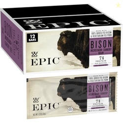 EPIC Provisions Bison Bacon Cranberry Bars, Gluten-Free, 12 ct, 15.6 o