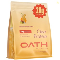 Oath Nutrition Clear Whey Isolate Protein Powder, Sunrise Passion Punc