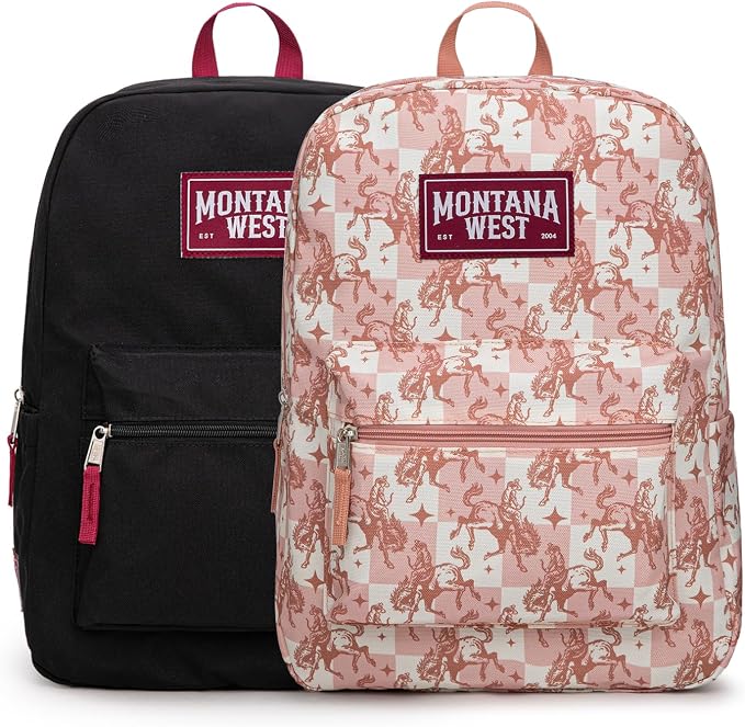 Montana West Backpack for Women Men 2 PCS Lightweight College Bookbags