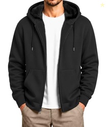 SCODI Hoodies for Men Zip Up Heavyweight Fleece Sweatshirt Thick Jacke