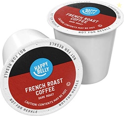 Amazon Brand - Happy Belly Dark Roast Coffee Pods, French Roast, Compa