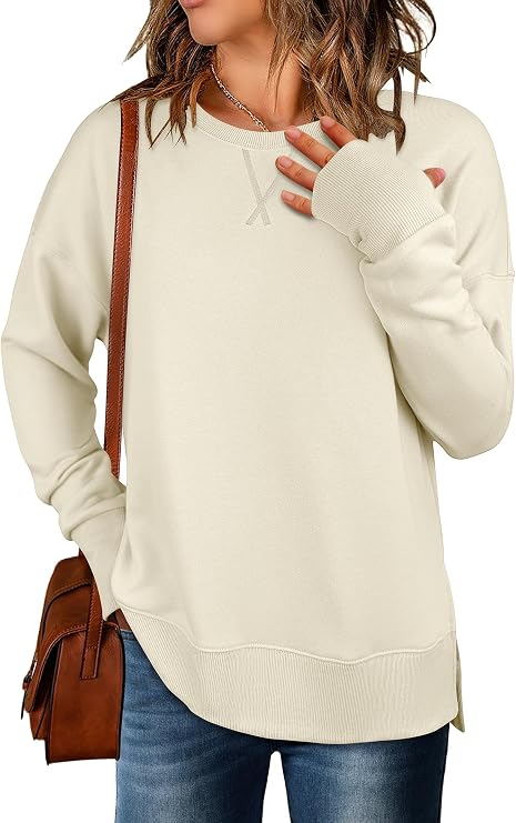 ANRABESS Women Oversized Lightweight Sweatshirts Fall Long Sleeve Shir