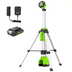 Greenworks 24V 2-In-1 2,200 Lumen Standing Light, LED Work Light with 