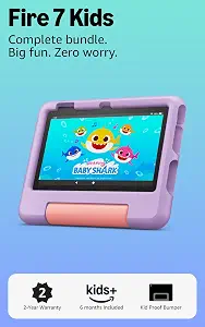 Amazon Fire 7 Kids tablet (newest model) ages 3-7. Top-selling 7 kids 