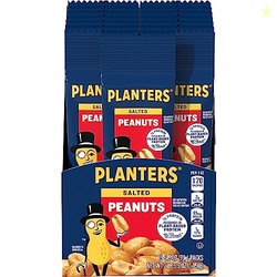 PLANTERS Salted Peanuts, Plant Based Protein Snacks, 2.5 Oz (15 Ct)