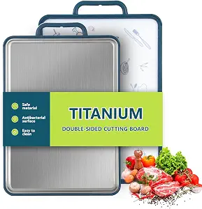 Titanium Cutting Board for Kitchen Titanium & PP Double Sided Cutting 
