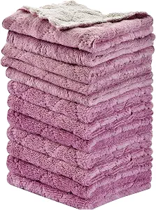 OstWony 12PCS Kitchen Towels Dish Cloths Reusable Cleaning Rags 10x6in