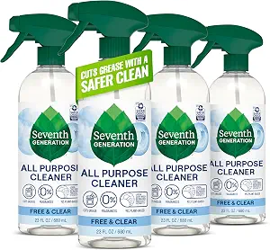 Seventh Generation All Purpose Cleaner, Free & Clear, 23 oz, Pack of 4