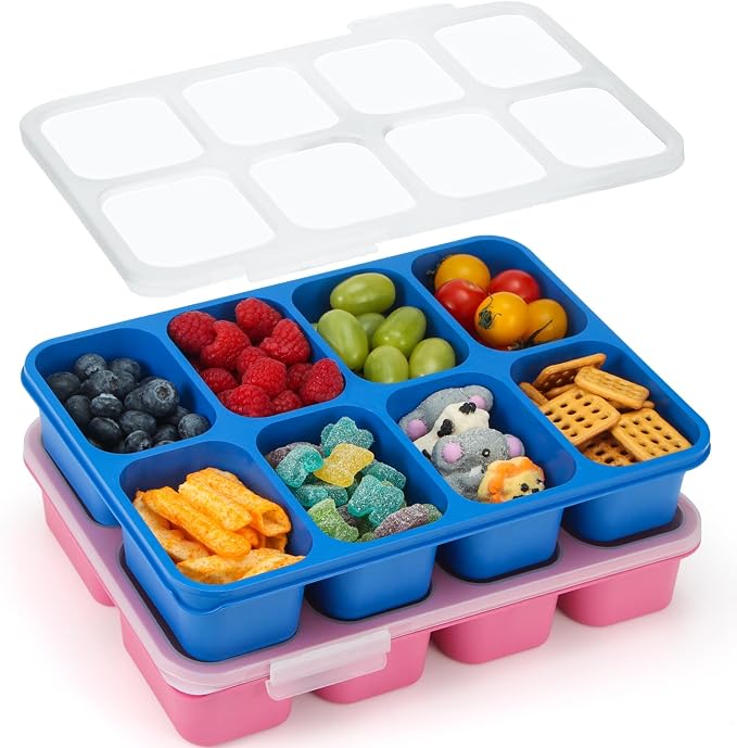 MaMix Snackle Box ContainerLeak-Proof Snack Box 8 Compartment Divided 