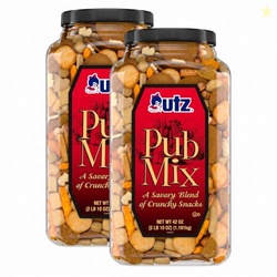 Utz Pub Mix,42 Oz. Barrel,Savory Snack Mix with a Blend of Crunchy Fla