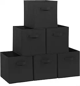 STORAGE MANIAC Storage Cubes 11 Inch 6 Pack Collapsible Fabric Shelf B