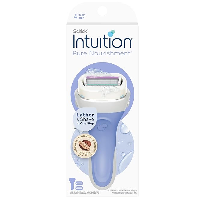 Schick Intuition Pure Nourishment Razors for Women | 1 Razor & 2 Intui