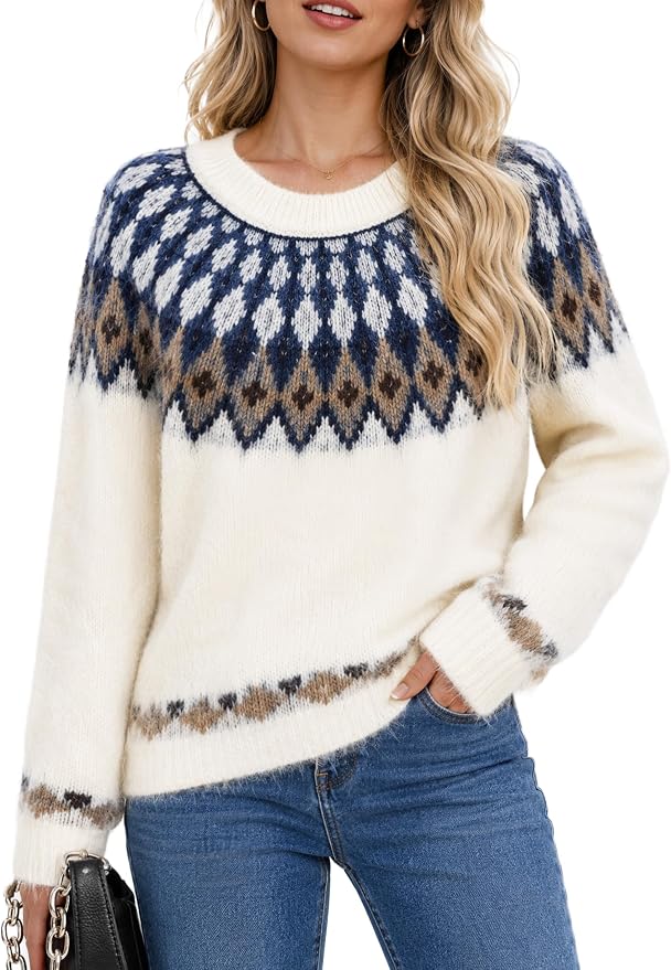 Sweaters for Women Long Sleeve Warm Knit Pullover Sweater 2026