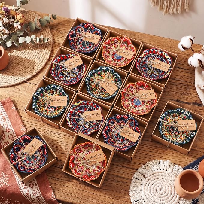 12 Pcs Wedding Favors for Guests 3.3 Small Dipping Bowls Floral
