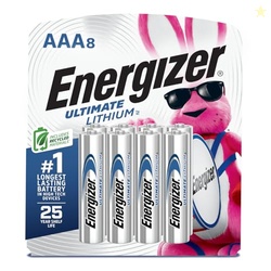 Energizer Ultimate Lithium AAA Batteries (8 Pack), Lithium Triple A Ba