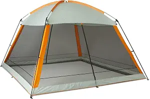 Amazon Basics Screened Canopy Tent 12 x 12 ft with Zippered Enclosure,