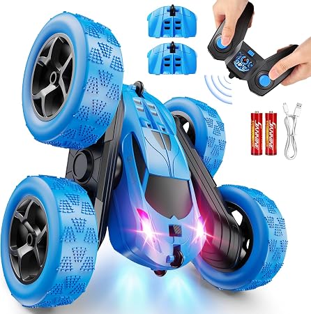 QUNREDA Remote Control Car RC Cars Toys for Kids Ages 6-12, 4WD Stunt 