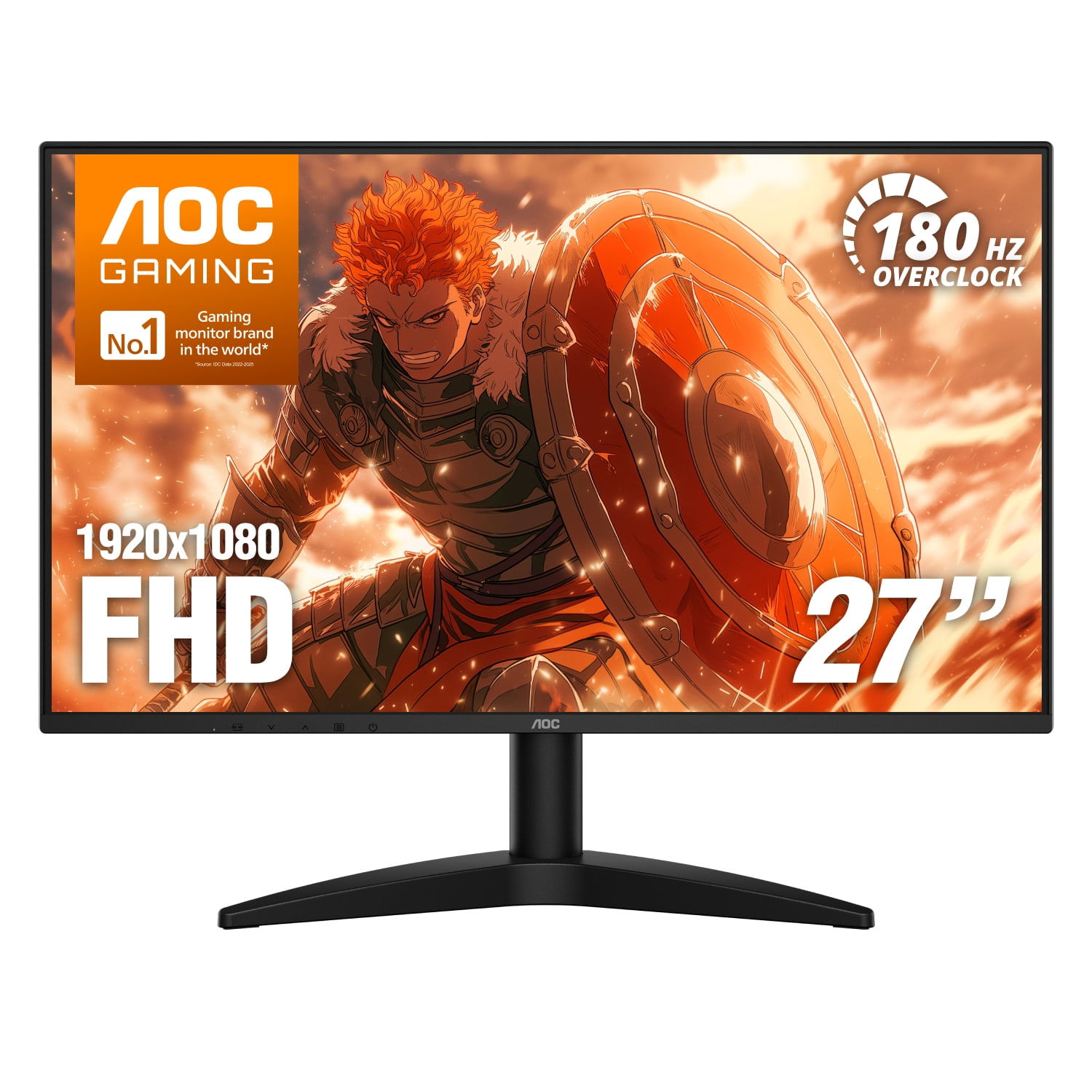 AOC G27MC36N 27 Gaming Monitor FHD 180Hz Monitor HDMI & DP Port - BLAC