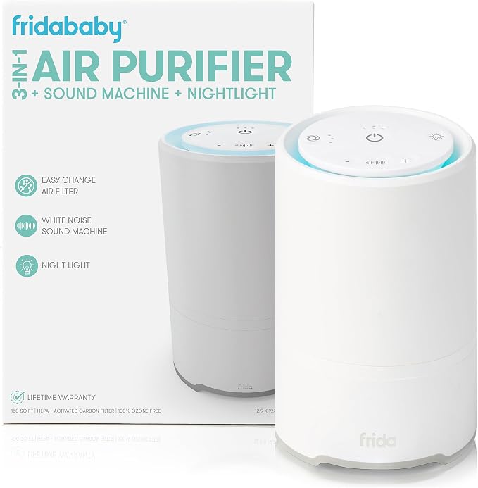 Frida Baby 3-in-1 Air Purifier Sound Machine + Nightlight, Auto-Off Ti